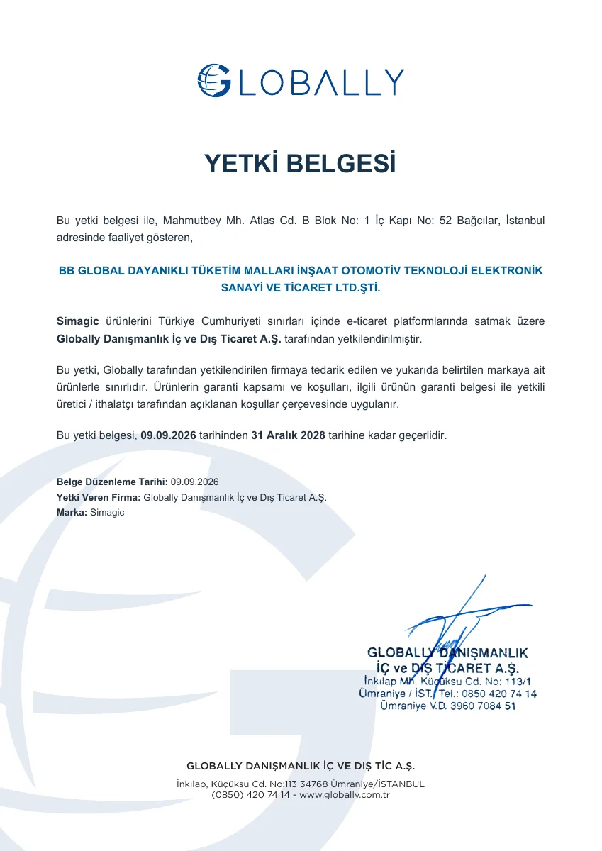 Simagic Yetkili Satıcı Belgesi