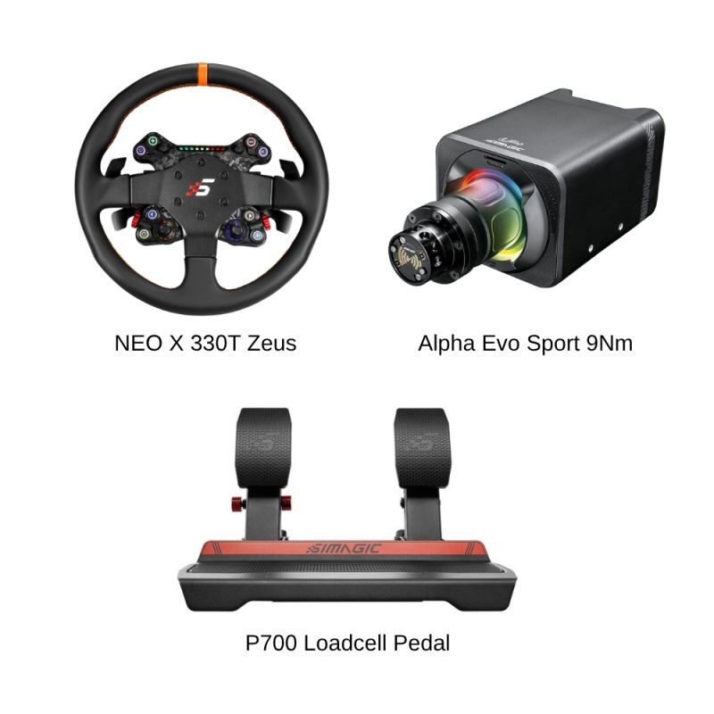 Simagic Alpha Evo Sport Neo X 330T Zeus P700 Direksiyon Seti Bundle
